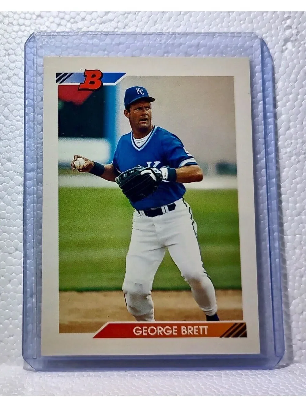 George Brett 1992 Topps Bowman MLB #500 Baseball Card Kansas City Royals